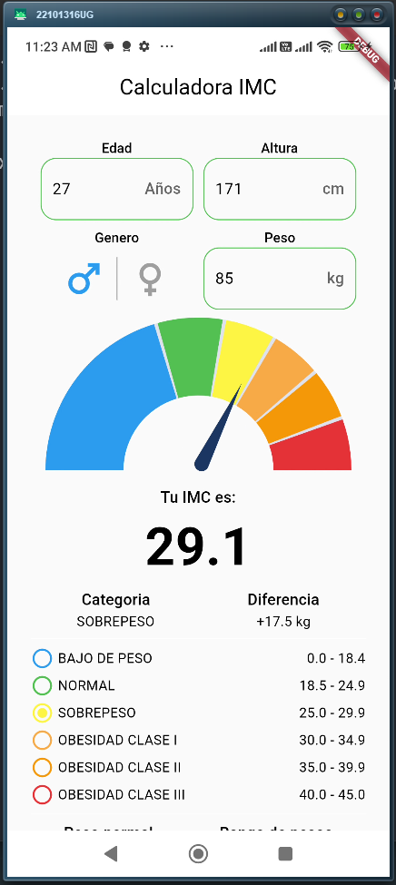 IMC Fit pantalla 1